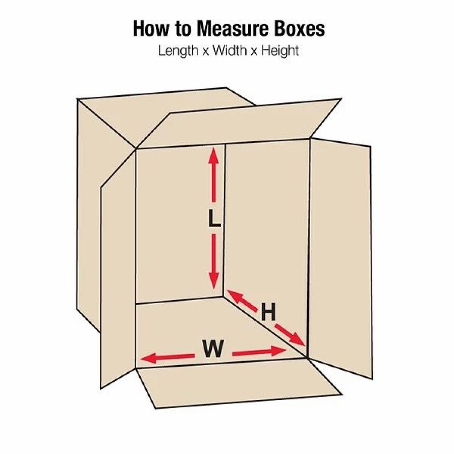 Corrugated Boxes & Pads * | Partners Brand Corrugated Boxes; 16 Length 16 X 8 X 12 Shipping Boxes, Brown, 25/Bundle (16812)