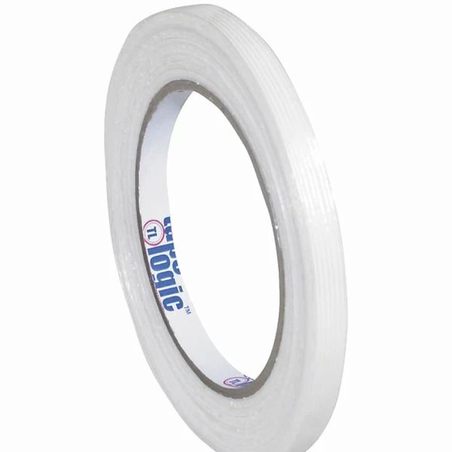 Packing Tape & Dispensers * | Filament Tape Tape Logic 1300 Strapping Tape, 3/8 X 60 Yds., Clear, 12/Case (T912130012Pk)