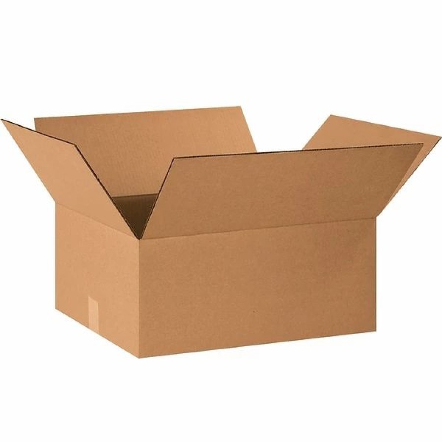 Corrugated Boxes & Pads * | Quill Brand Corrugated Moving Boxes 20 X 15 X 9 Shipping Boxes, 32 Ect, Brown, 25/Bundle (20159)