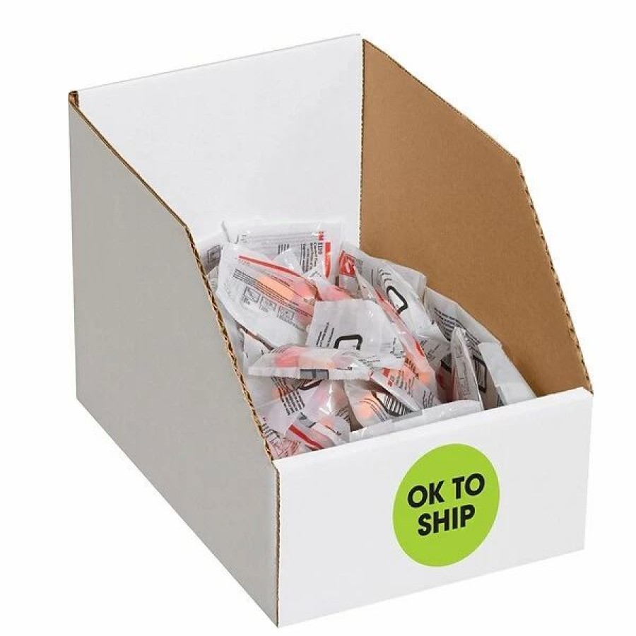 Filing Accessories * | Labels Tape Logic 2 Circle "Ok To Ship" Label, Fluorescent Green, 500/Roll