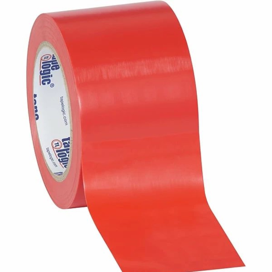 Tape * | Tape Logic Solid Vinyl Safety Tapes Tape Logic 3 X 36 Yds. Solid Vinyl Safety Tape, Red, 3/Pack