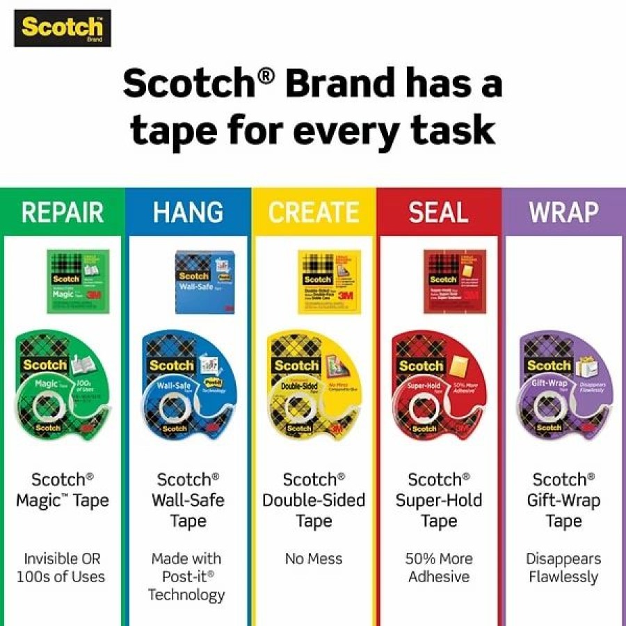 Tape * | Invisible Tape Scotch Magic Tape Value Packs, 12 Rolls/Pack, 12/Carton