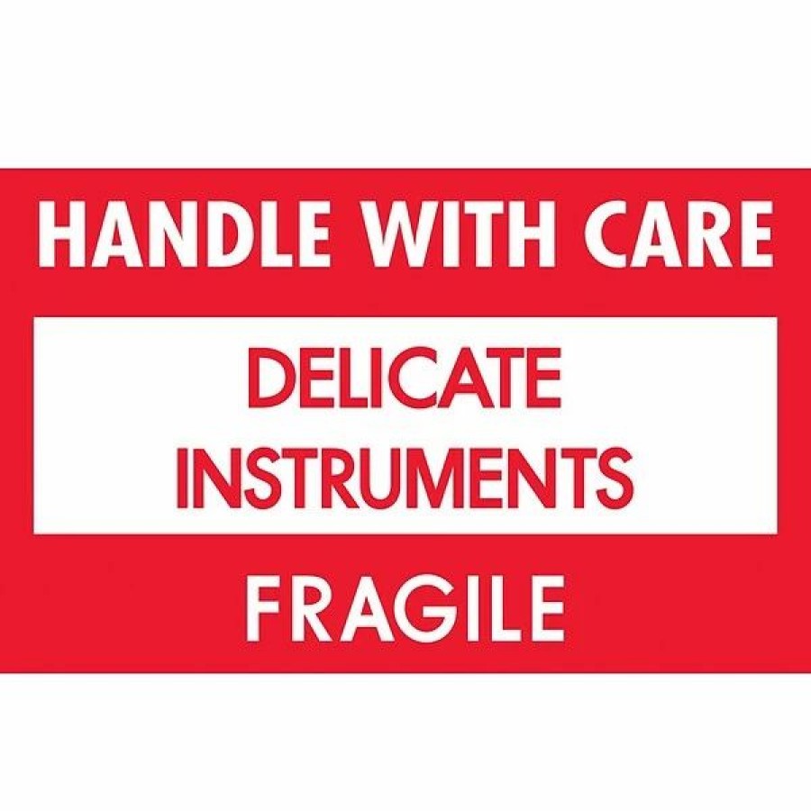 Filing Accessories * | The Packaging Wholesalers Labels Tape Logic Delicate Instruments Hwc Shipping Label, 3 X 5 , 500/Roll