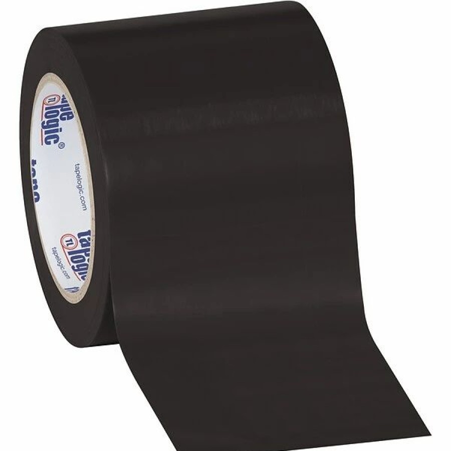 Tape * | Tape Logic Solid Vinyl Safety Tapes Tape Logic 4 X 36 Yds. Solid Vinyl Safety Tape, Black, 3/Pack