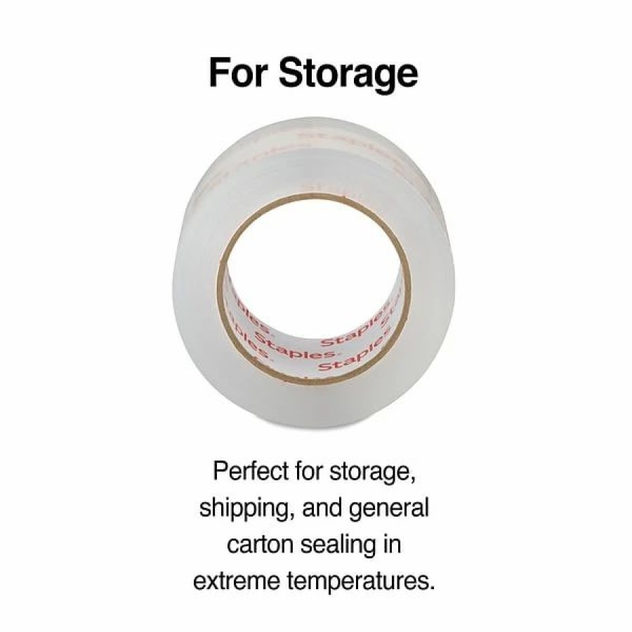 Packing Tape & Dispensers * | Acrylic Tape Staples Lightweight Moving And Storage Packing Tape, 1.88 W X 109 Yds., Clear, 6 Rolls Pack (St-A22L-6Lw)