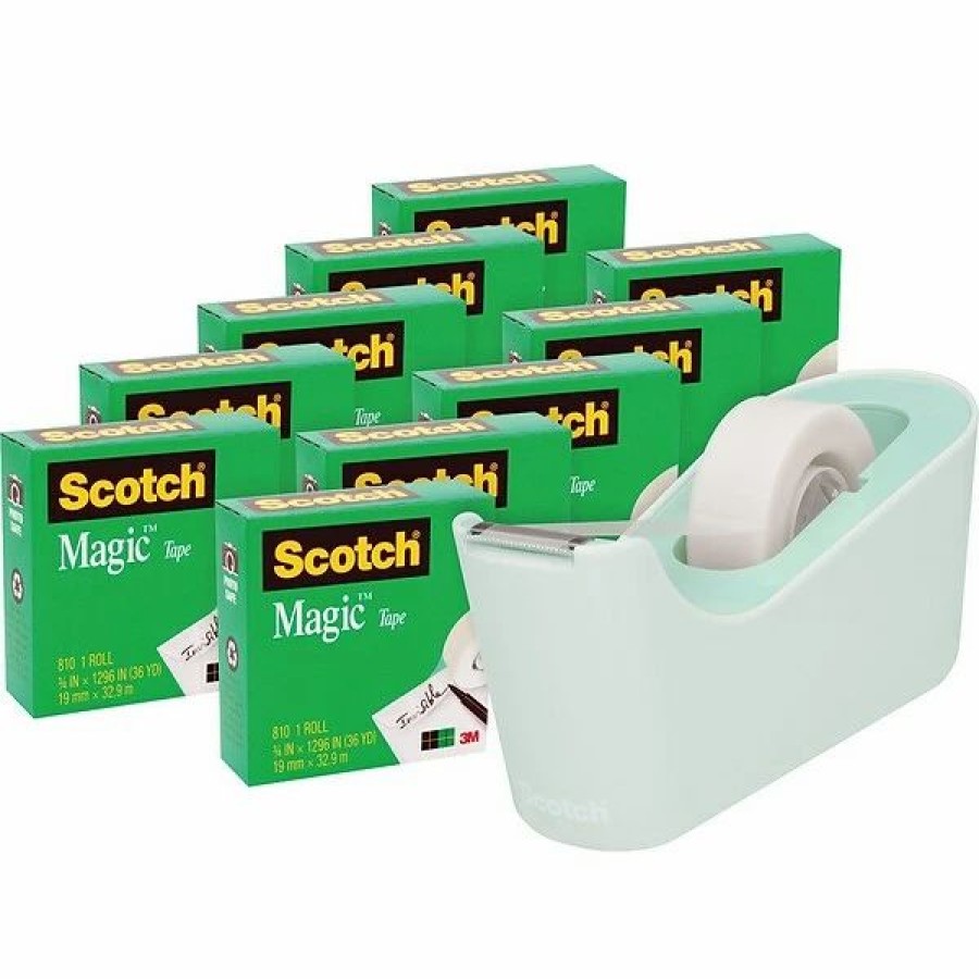 Tape * | Clear Tape Scotch Desktop Dispenser W/Tape, Green Mint (Mmm810K10C18Mnt)