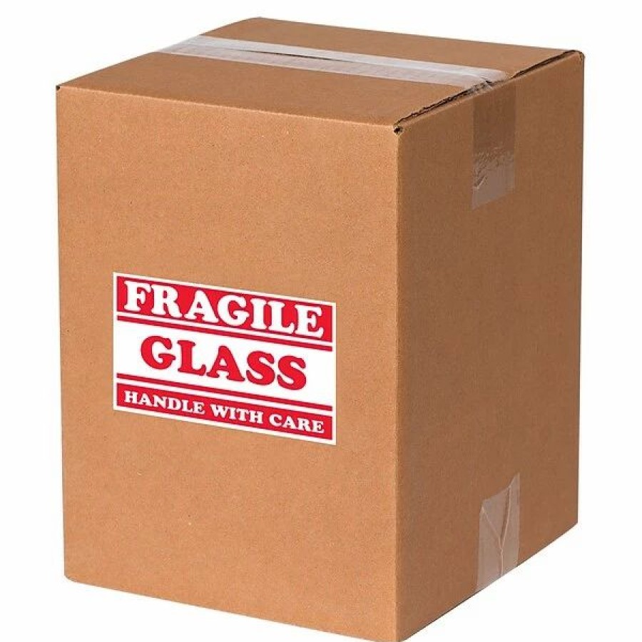 Filing Accessories * | Packaging Max Labels Tape Logic Fragile Glass Handle With Care Staples Shipping Label, 3 X 5 , 500/Roll