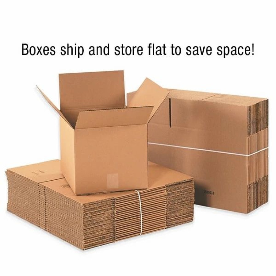 Corrugated Boxes & Pads * | Corrugated Boxes; 24 Length Si Products 24 X 24 X 18 Corrugated Shipping Boxes, 200#/Ect-32 Mullen Rated Corrugated, Pack Of 10, (242418)