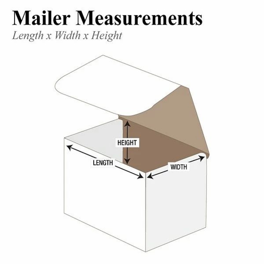 Corrugated Boxes & Pads * | Quill Brand White Mailers Partners Brand Corrugated Mailers, 5.5 X 3 1/2 X 3 1/2 , White, 50/Bundle (Bsmsol)