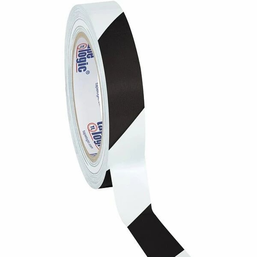 Tape * | Tape Logic Striped Vinyl Safety Tapes Tape Logic 1 X 36 Yds. Striped Vinyl Safety Tape, Black/White, 3/Pack