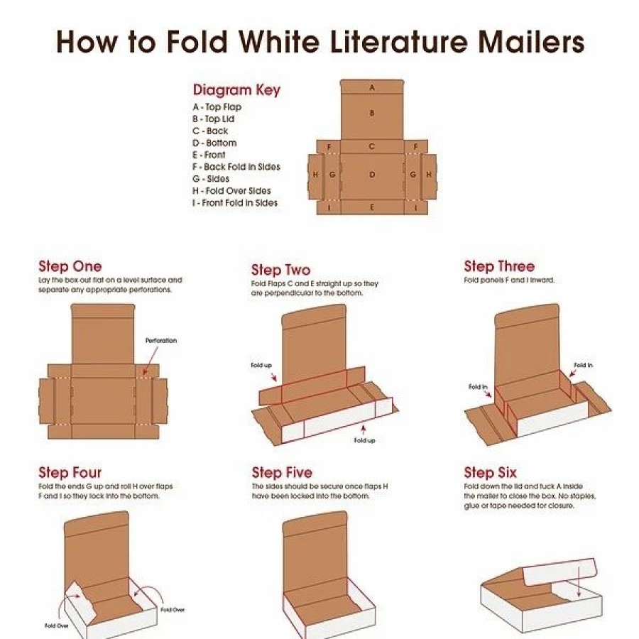 Corrugated Boxes & Pads * | Literature Mailers Quill Brand 11.125 X 8.75 X 6 Corrugated Shipping Boxes, 200#/Ect-32-B Mullen Rated Pack Of 50, (M1186)