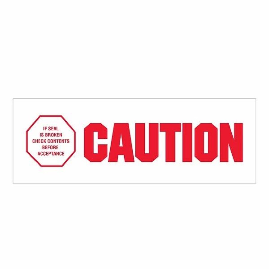 Tape * | Security Tape Tape Logic 2 X 110 Yds. Pre Printed "Caution If Seal Is Broken" Carton Sealing Tape, 18/Pack