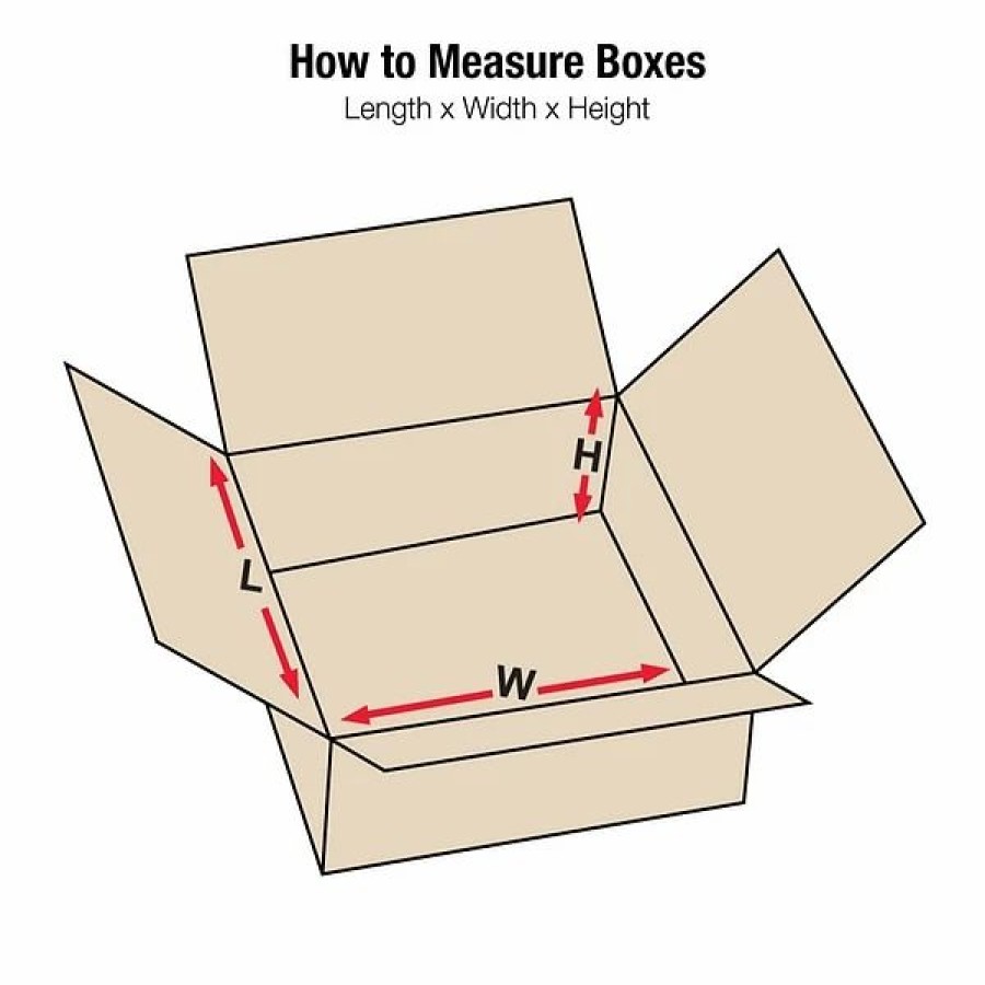 Corrugated Boxes & Pads * | Corrugated Boxes; 13 Length Quill Brand 13 X 13 X 6 Corrugated Shipping Boxes, 200#/Ect-32 Mullen Rated Corrugated, Pack Of 25, (13136)