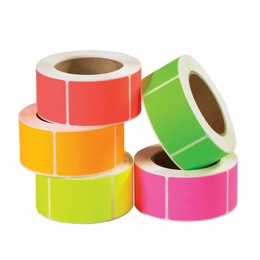 Filing Accessories * | Labels Tape Logic 3 X 5 Rectangle Fluorescent Inventory Label, 5000/Pack