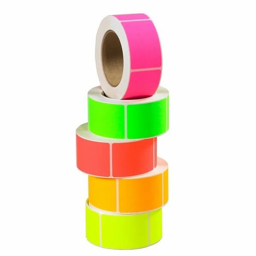 Filing Accessories * | Labels Tape Logic 3 X 5 Rectangle Fluorescent Inventory Label, 5000/Pack