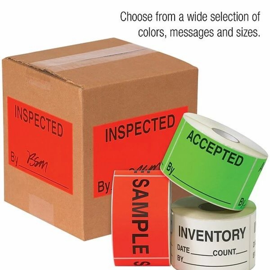 Filing Accessories * | Quill Brand "Inventory Date Count By" Labels, Black/White, 5 X 3 , 500/Rl