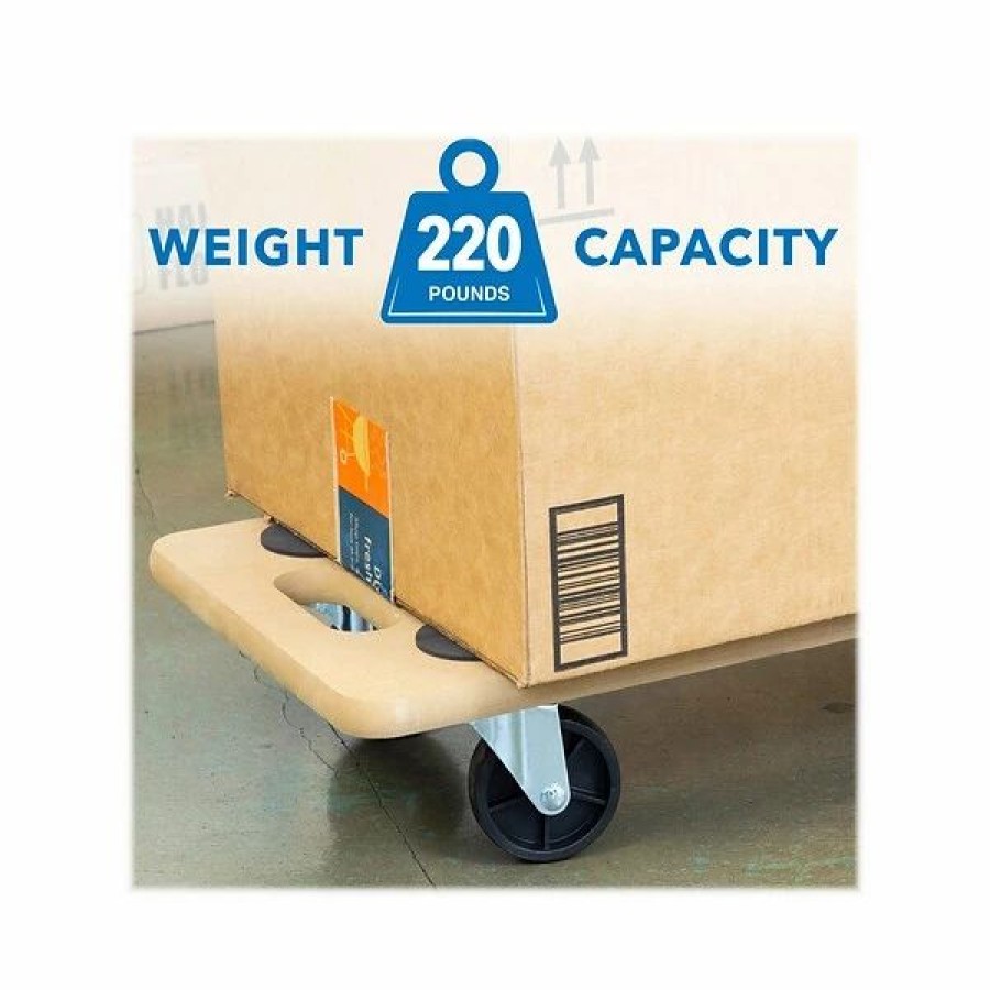 Filing Accessories * | Safco Hide-Away Hand Truck Mount-It! Small Platform Mover Dolly, 220 Lb. Capacity, Light Brown, 2/Pack (Mi-927)