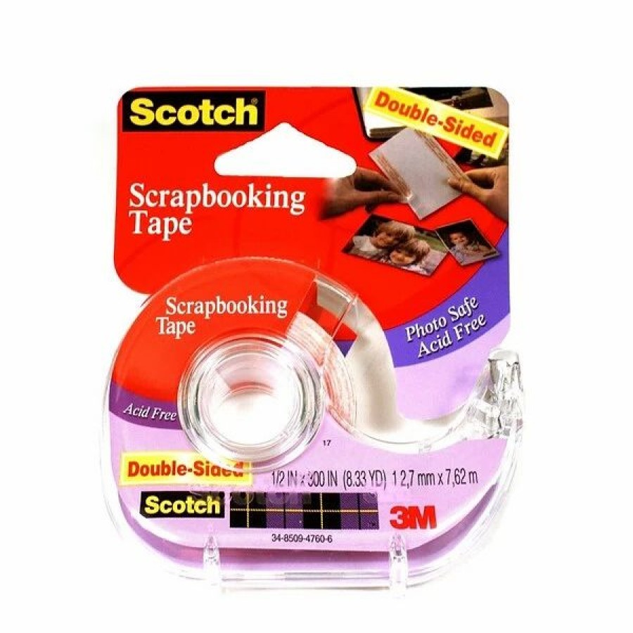 Tape * | Specialty Tape 3M Double-Sided Scrapbooking Tape 1/2 In. X 8.33 Yd. Roll [Pack Of 3] (3Pk-002)