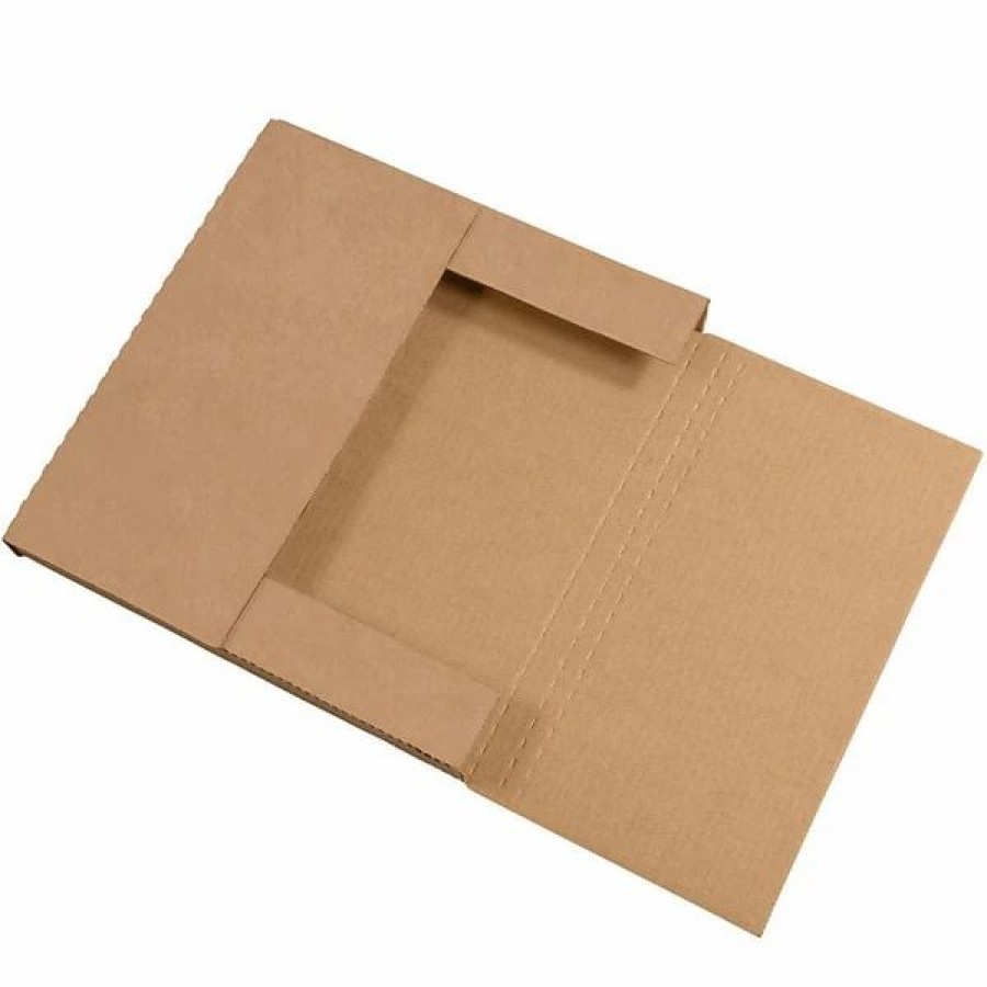 Corrugated Boxes & Pads * | Quill Brand Easy Fold Mailers 12 1/2 X 12 1/2 X 1 Easy-Fold Mailers, Kraft, 50/Bundle (M12121K)