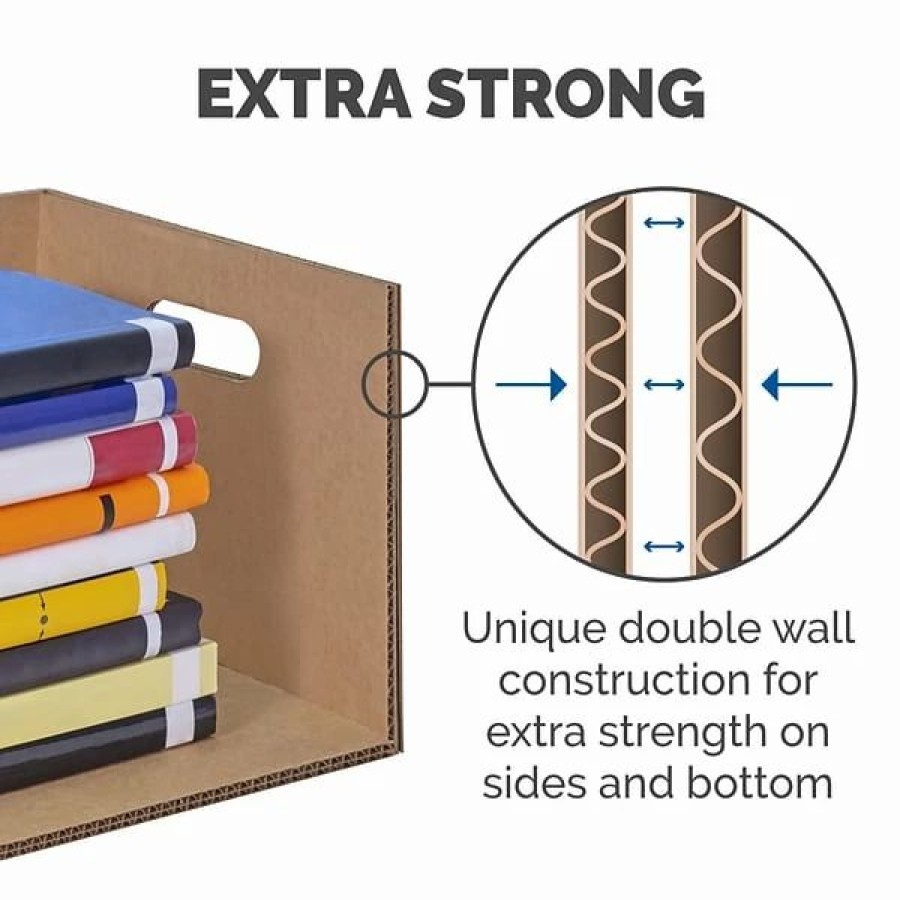 Corrugated Boxes & Pads * | Bankers Box Moving Boxes Bankers Box Smoothmove 19 X 14.5 X 15.5 Moving Box, Kraft, 8/Carton (7717201)