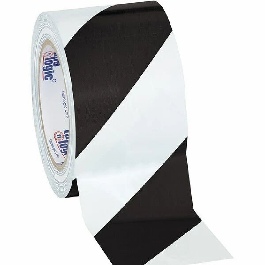 Tape * | Tape Logic Striped Vinyl Safety Tapes Tape Logic 3 X 36 Yds. Striped Vinyl Safety Tape, Black/White, 3/Pack