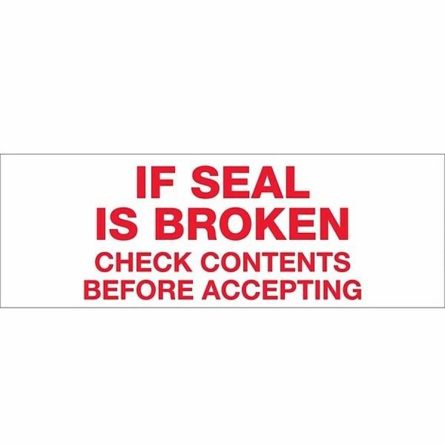 Filing Accessories * | Shipping Tags & Seals Tape Logic 2 X 55 Yds. Pre Printed "If Seal Is Broken" Carton Sealing Tape, 36/Case