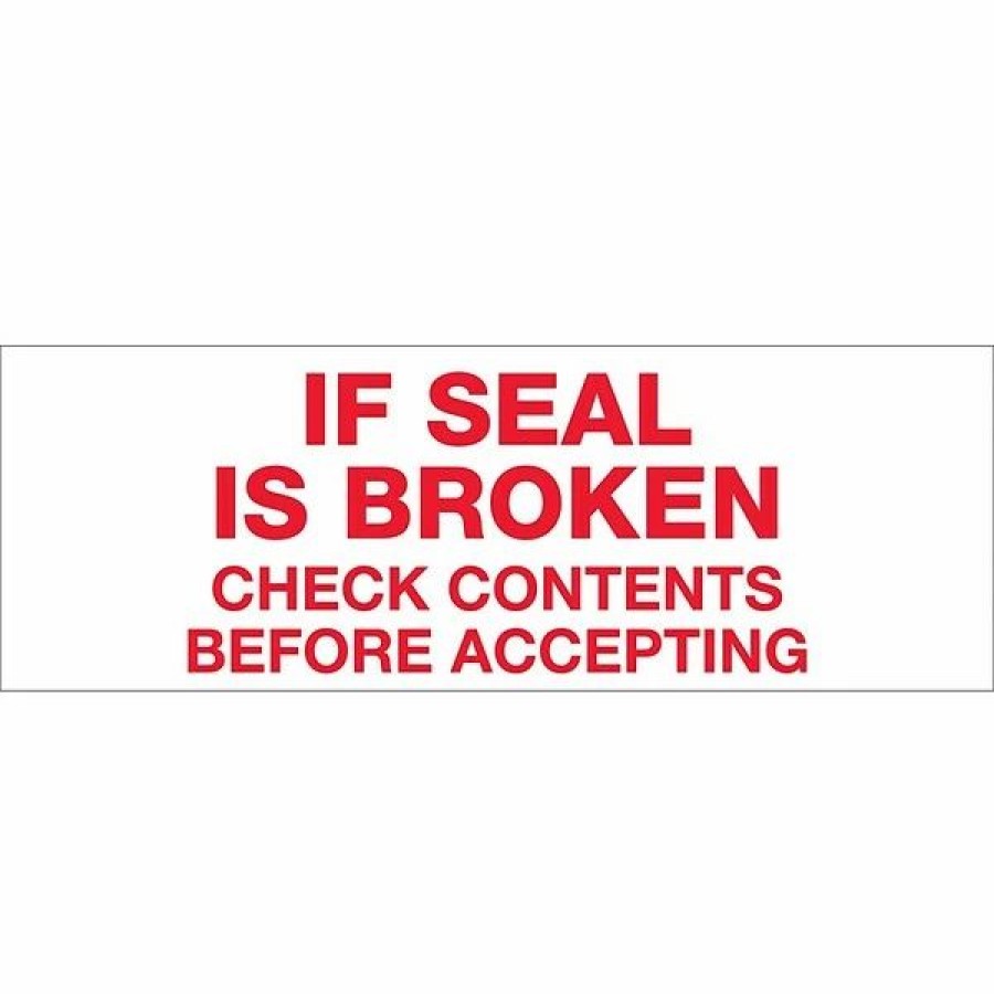 Filing Accessories * | Shipping Tags & Seals Tape Logic 3 X 110 Yds. Pre Printed "If Seal Is Broken" Carton Sealing Tape, 24/Case