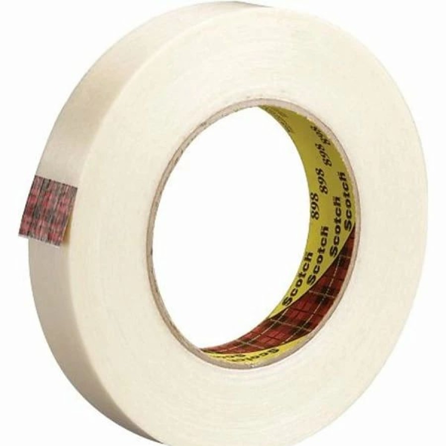 Packing Tape & Dispensers * | Scotch Filament Tape 3M Strapping Tape, 6.6 Mil, 1 X 60 Yds., Clear, 6/Case (T9158986Pk)