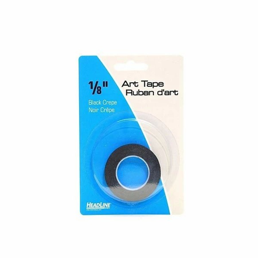 Tape * | Decorative Fashion Tape Headline Artist Tape, 0.13 W X 9 Yds.L, Black, 6/Pack (23018-Pk6)