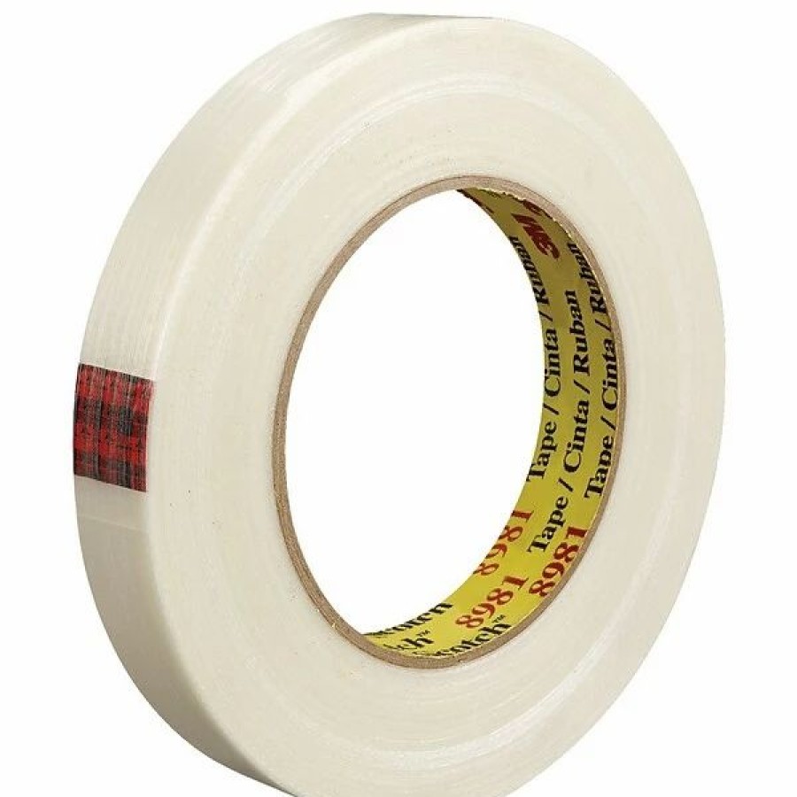 Packing Tape & Dispensers * | Scotch Packing Tape 3M 8981 Strapping Tape, 6.6 Mil, 3/4 X 60 Yds., Clear, 12/Case (T914898112Pk)