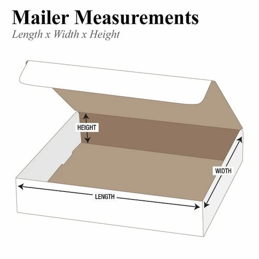 Corrugated Boxes & Pads * | The Packaging Wholesalers White Mailers White Corrugated Mailers, 12-1/8 X 9-1/4 X 4 , 50/Bundle (M1294)