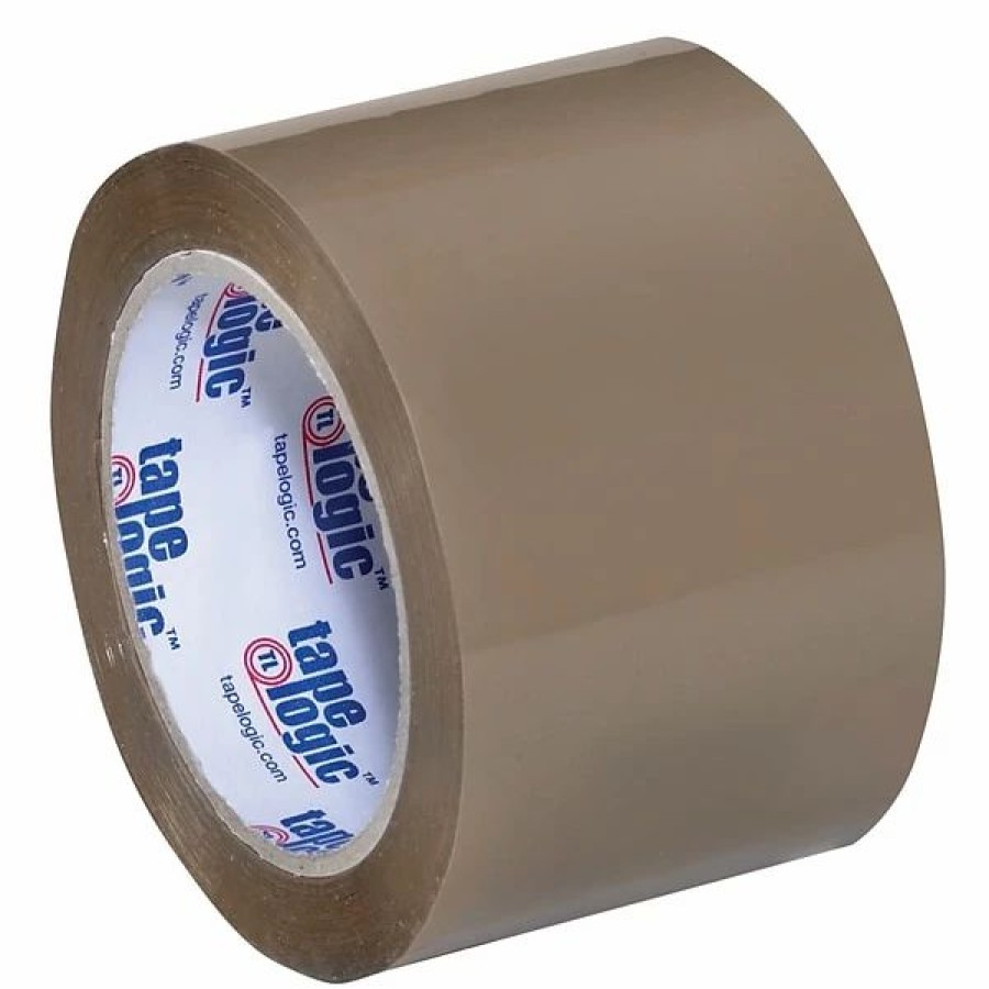 Packing Tape & Dispensers * | Acrylic Tape Tape Logic #350 Industrial Tape, 3.5 Mil, 3 X 55 Yds., Tan, 6/Case (T905350T6Pk)