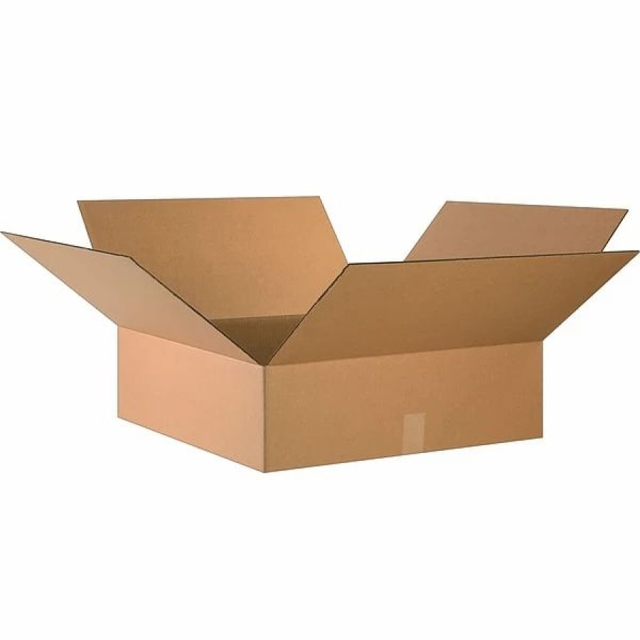 Corrugated Boxes & Pads * | Quill Brand Corrugated Moving Boxes 24 X 24 X 7 Shipping Boxes, 32 Ect, Brown, 10/Bundle (24247)