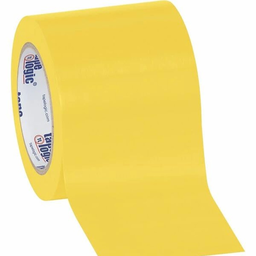 Tape * | Tape Logic Solid Vinyl Safety Tapes Tape Logic 4 X 36 Yds. Solid Vinyl Safety Tape, Yellow, 3/Pack