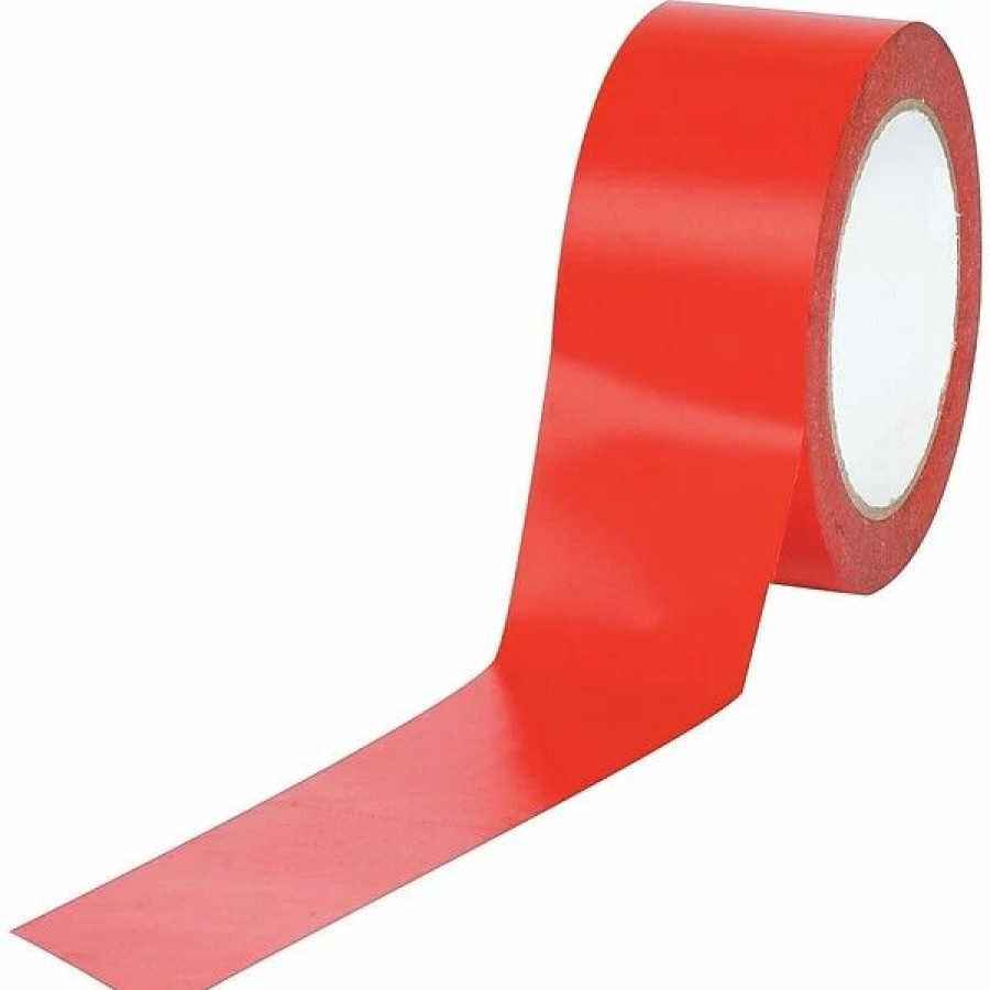 Tape * | The Packaging Wholesalers Industrial Vinyl Safety Tape, Solid Red, 2 X 36 Yds., 24/Case