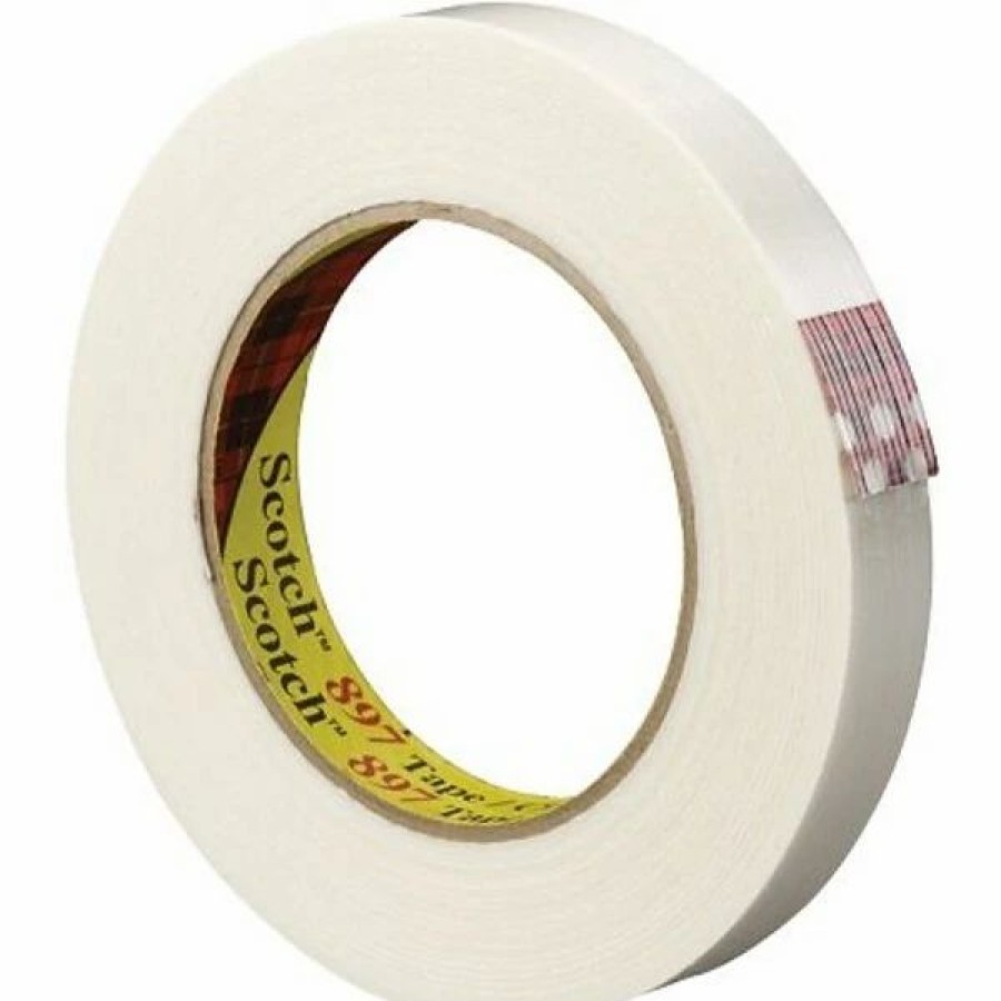 Packing Tape & Dispensers * | Scotch Filament Tape 3M 897 Strapping Tape, 6.0 Mil, 1 X 60 Yds., Clear, 12/Case (T91589712Pk)