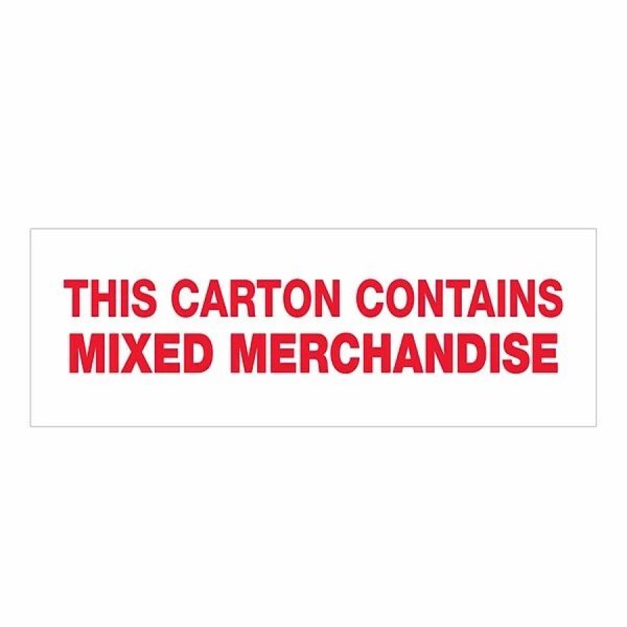 Filing Accessories * | Shamrock Shipping Tags & Seals Tape Logic 2 X 110 Yds. Pre Printed "Mixed Merchandise" Carton Sealing Tape, 6/Pack