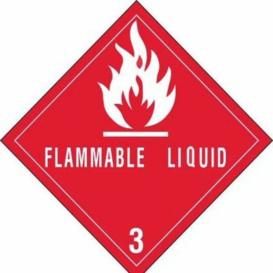 Filing Accessories * | The Packaging Wholesalers Labels Tape Logic Flammable Liquids 3 Tape Logic Shipping Label, 4 X 4 , 500/Roll