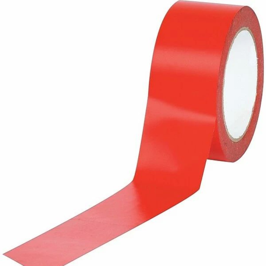 Tape * | The Packaging Wholesalers Industrial Vinyl Safety Tape, Solid Red, 3 X 36Yds., 16/Case