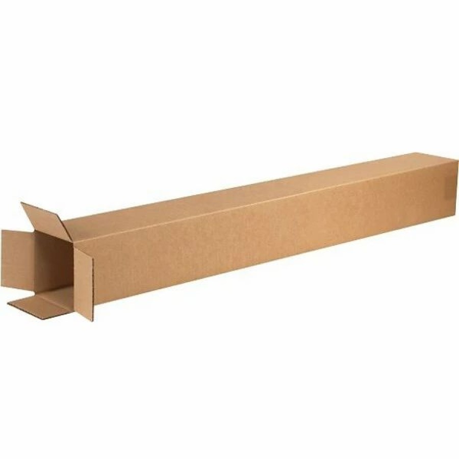 Corrugated Boxes & Pads * | Corrugated Boxes; 40 Length Quill Brand 4 X 4 X 40 Shipping Boxes, 32 Ect, Kraft, 25/Bundle (4440)