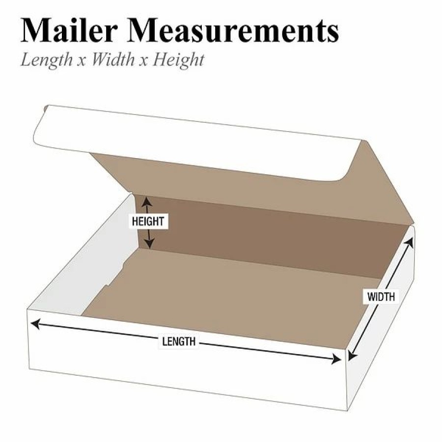 Corrugated Boxes & Pads * | White Mailers Partners Brand Corrugated Mailers, 9 X 6 1/2 X 2 3/4 , White, 50/Bundle