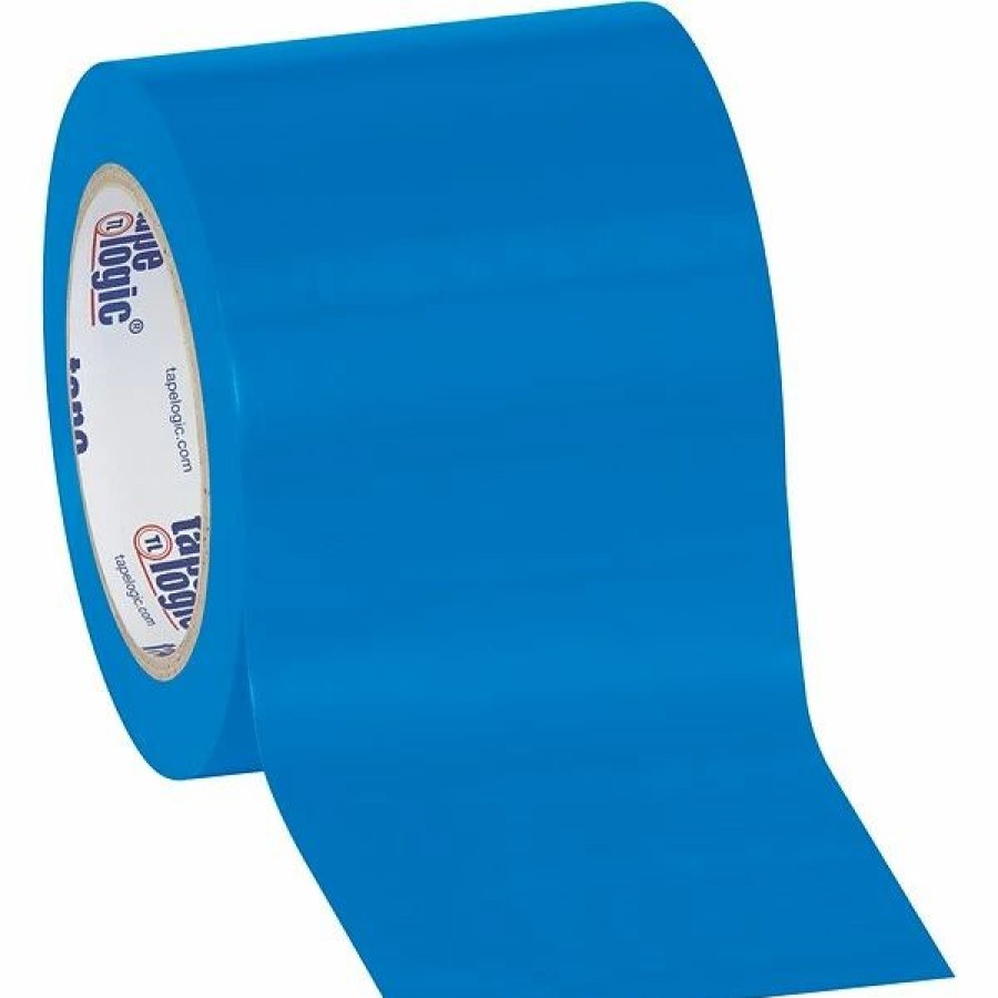 Tape * | Tape Logic Solid Vinyl Safety Tapes Tape Logic 4 X 36 Yds. Solid Vinyl Safety Tape, Blue, 3/Pack