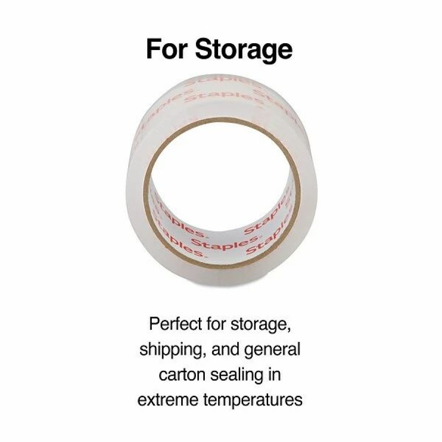 Packing Tape & Dispensers * | Hot Melt Tapes Staples Economy Grade Packaging Tape, 1.89 X 54.6 Yds., Clear, 6 Rolls (St-A18Simp)