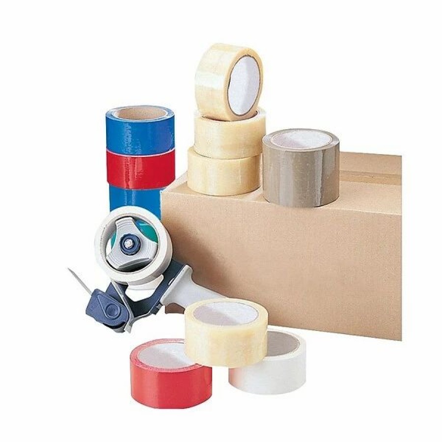 Packing Tape & Dispensers * | Si Products Packing Tape Staples Pvc Sealing Tape, 2 W X 110 Yards, Tan, 1 Roll (687302)