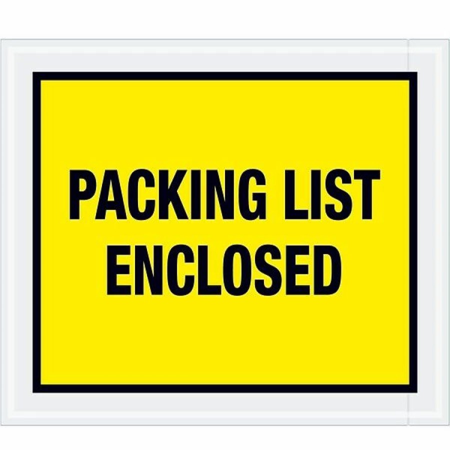 Filing Accessories * | Packing List Envelopes Tape Logic "Packing List Enclosed" Envelopes, 10 X 12 , Yellow, 500/Case (Pl428)