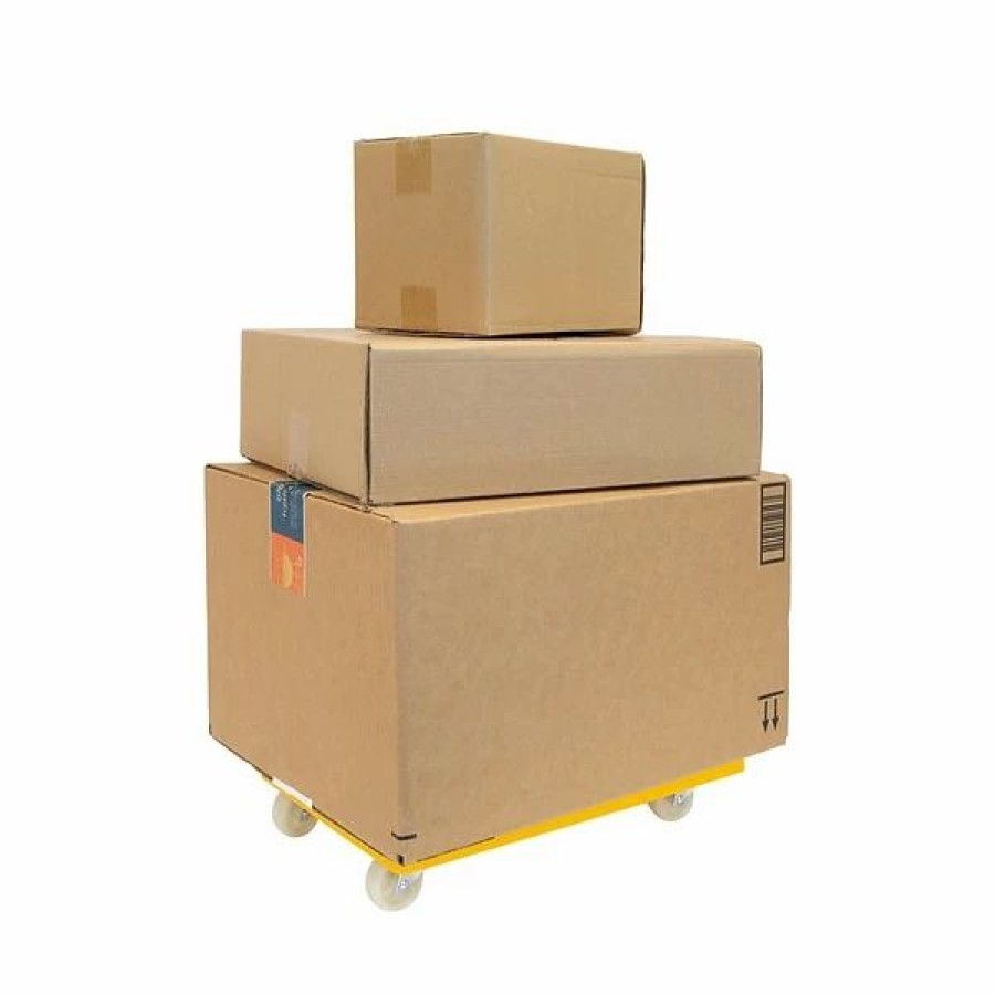 Filing Accessories * | Safco Hide-Away Hand Truck Mount-It! Small Platform Mover Dolly, 220 Lb. Capacity, Yellow (Mi-926)