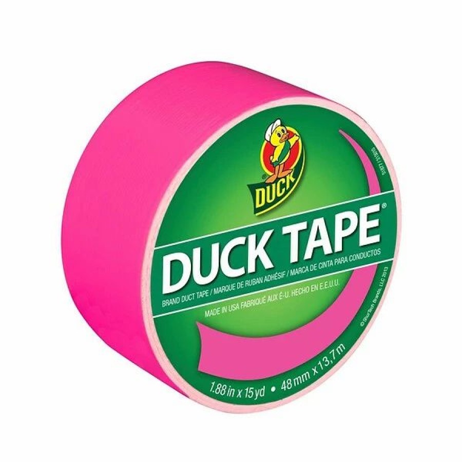 Tape * | Duck Heavy Duty Duct Tapes, 1.88 X 15 Yds., Neon Pink/Green/Orange, 3 Rolls/Pack (Duckneon3Pk-Stp)