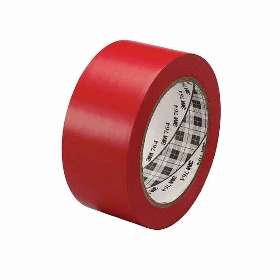 Tape * | 3M 1 X 36 Yds. General Purpose Solid Vinyl Safety Tape 764, Red, 6/Pack