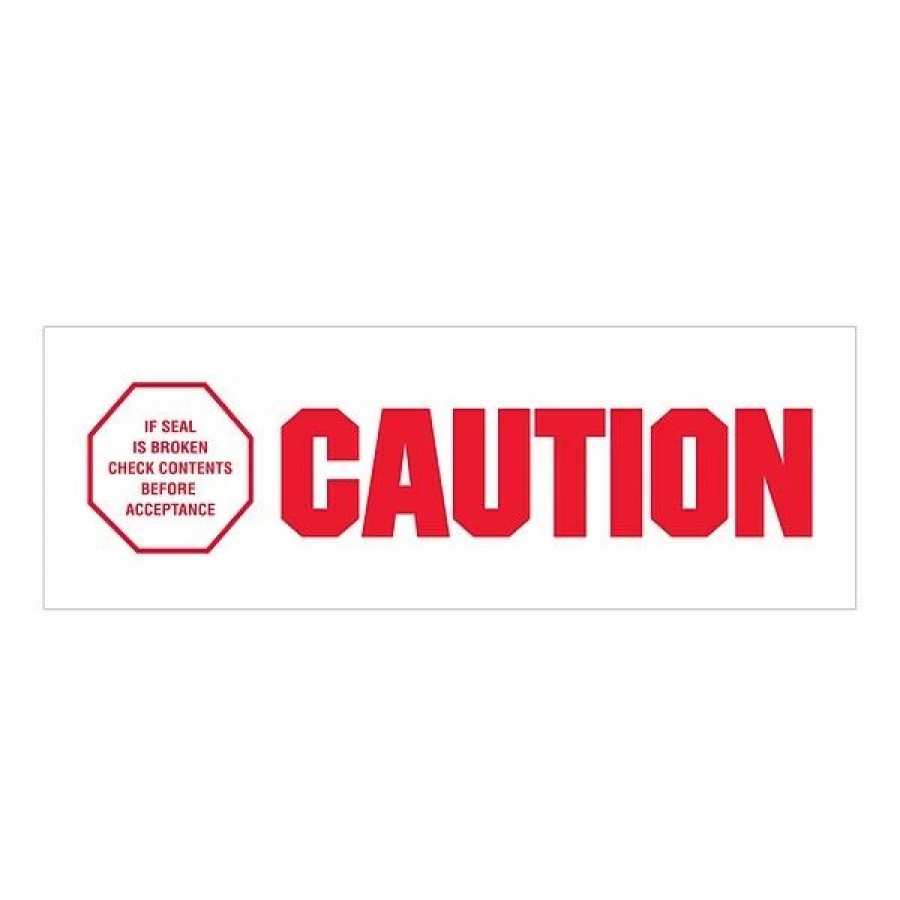 Tape * | Security Tape Tape Logic 2 X 110 Yds. Pre Printed "Caution If Seal Is Broken" Carton Sealing Tape, 6/Pack