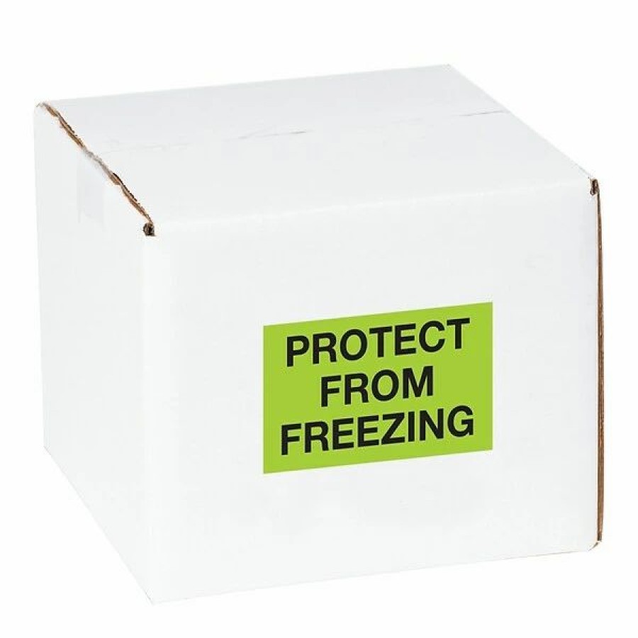 Filing Accessories * | Tape Logic Climate Labels, "Protect From Freezing", 3 X 5 , Fluorescent Green, 500/Roll (Dl1329)